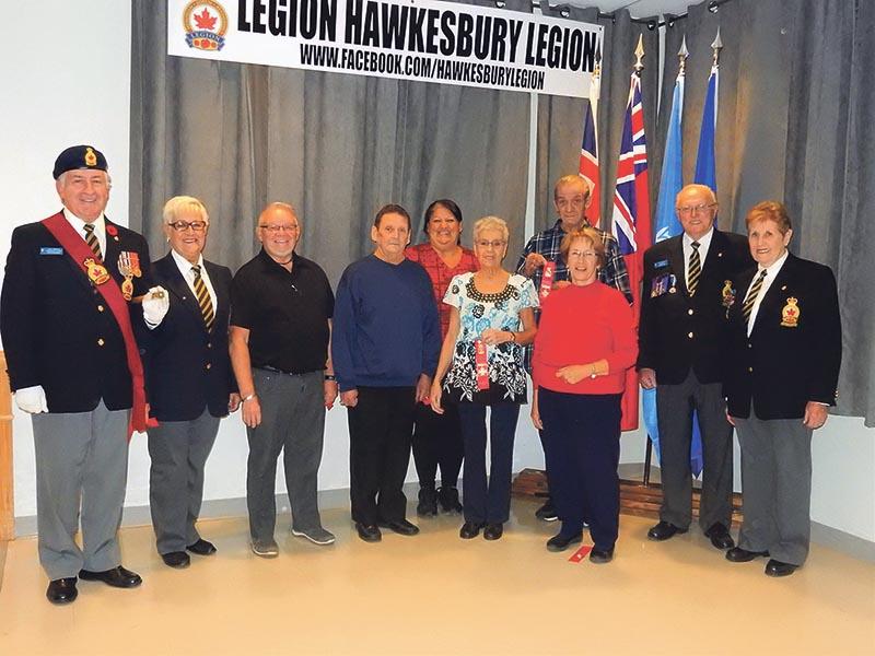 The Royal Canadian Legion in Hawkesbury welcomes eight new members