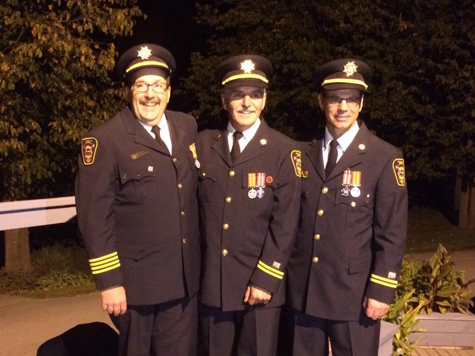 Three Vankleek Hill firefighters recognized for 25 years of service