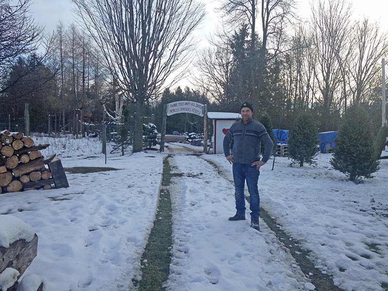 Andy Scherer in Santa's Village on Monday, November 28, ahead of its opening on December 3. 