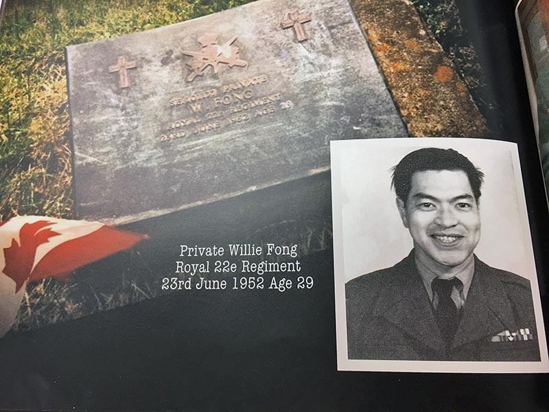 Private Willie Fong of the 1st Battalion, Royal 22nd Regiment (Van Doos) 