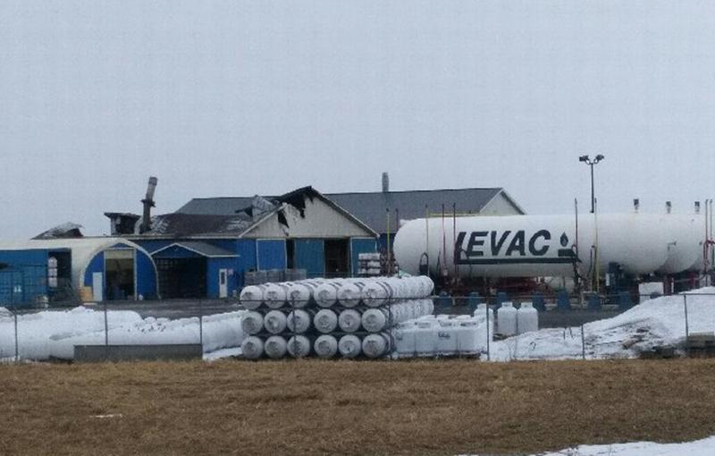 45 firefighters at scene of Levac Propane fire; cause remains unknown