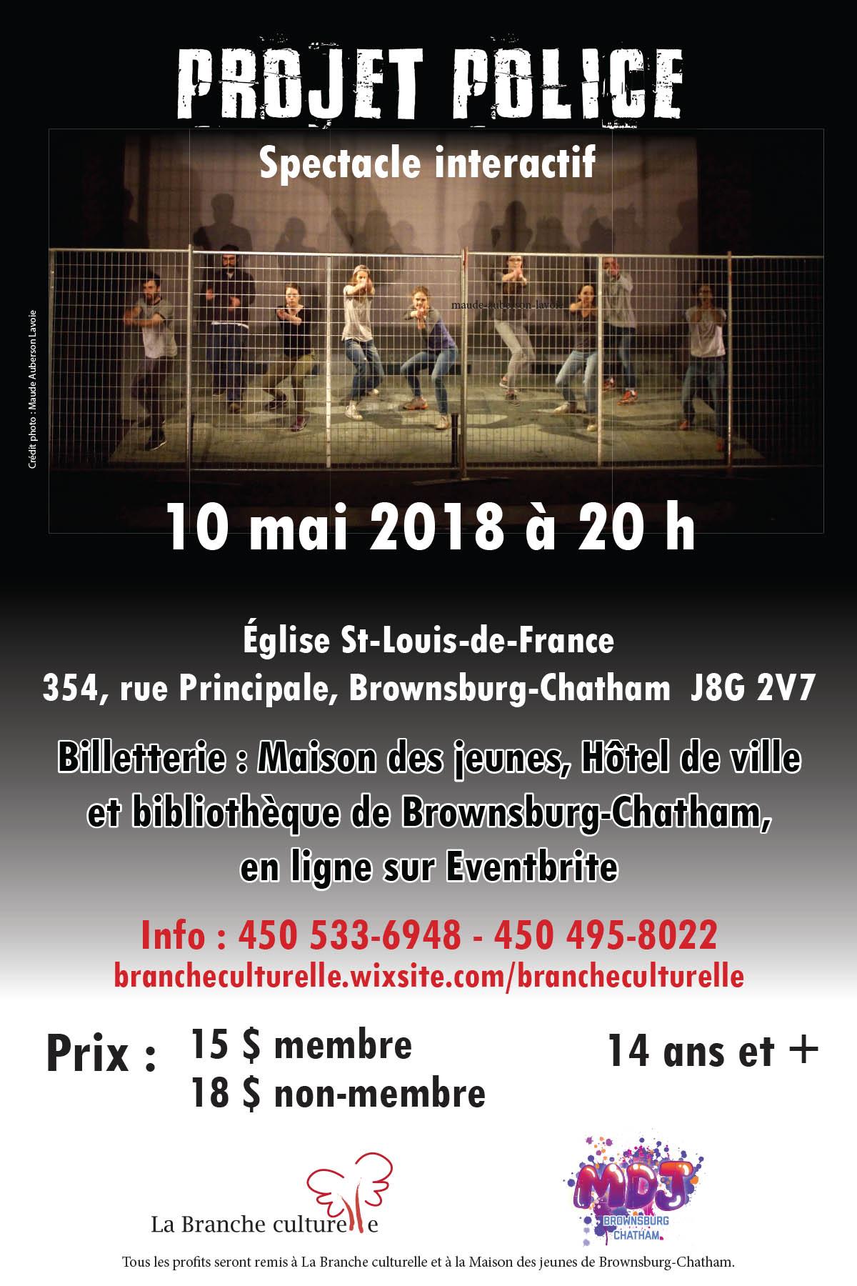 Prôjet Police – a theatre piece presented at St-Louis-de-France Church in Brownsburg