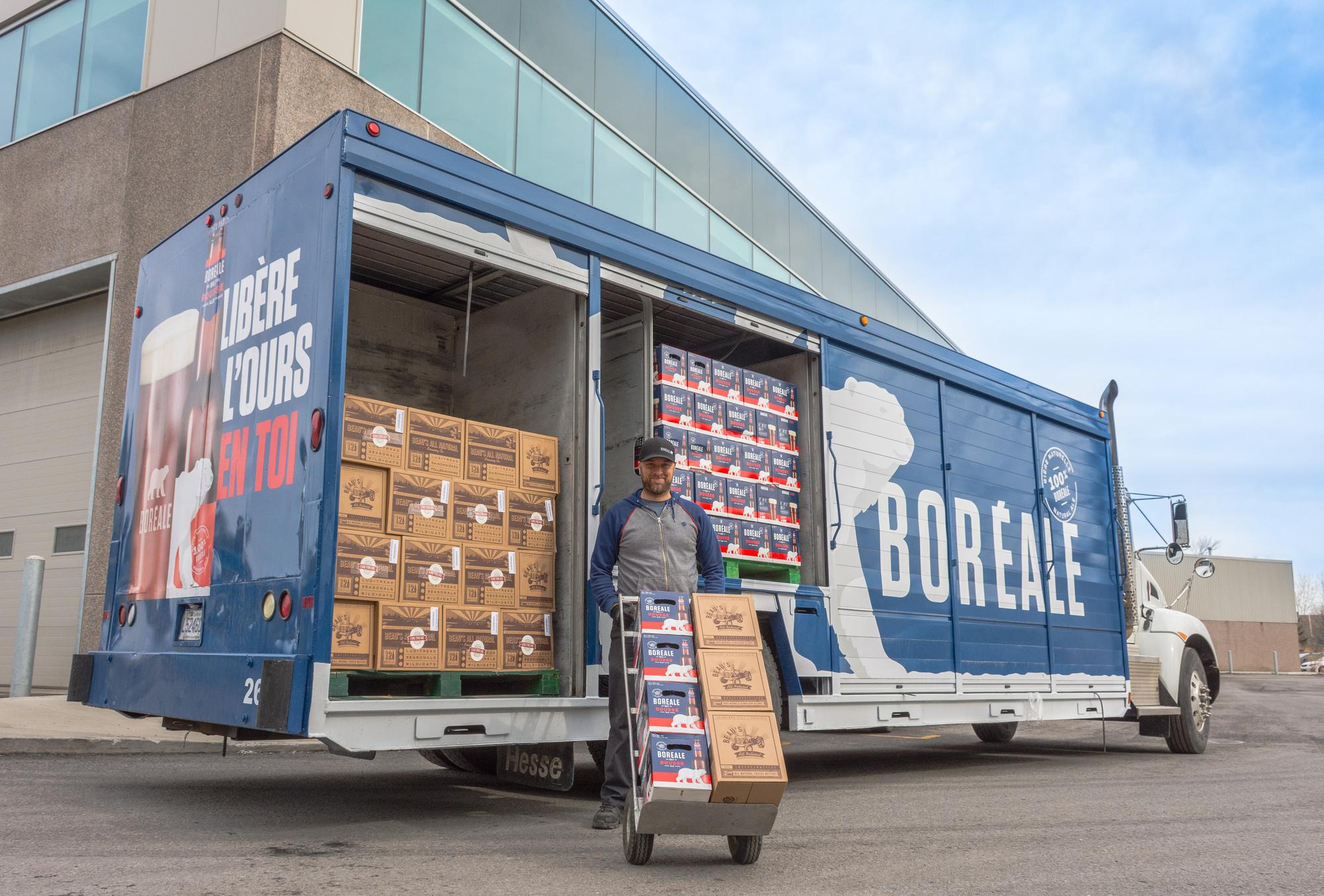 Beau’s beers delivered in Boréale trucks