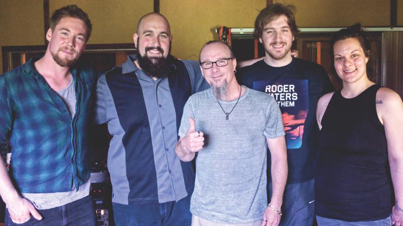 Local rockers Rude Mood spend a weekend recording at B-Hive Studios