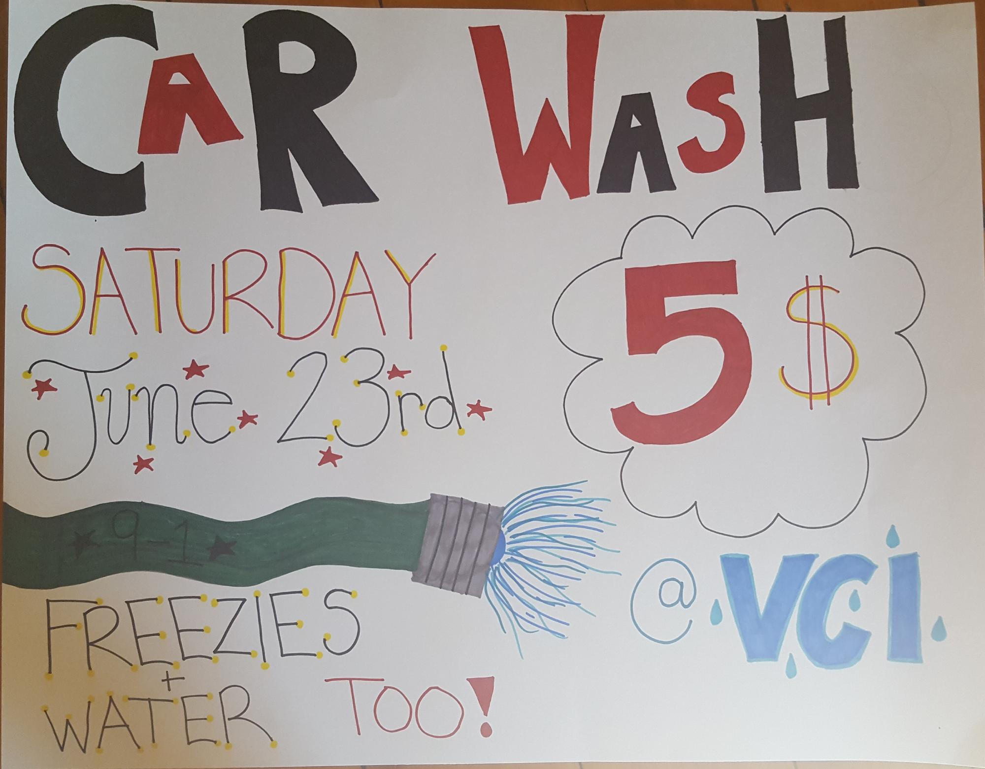 Fundraiser car wash for VCI, PCPS on June 23