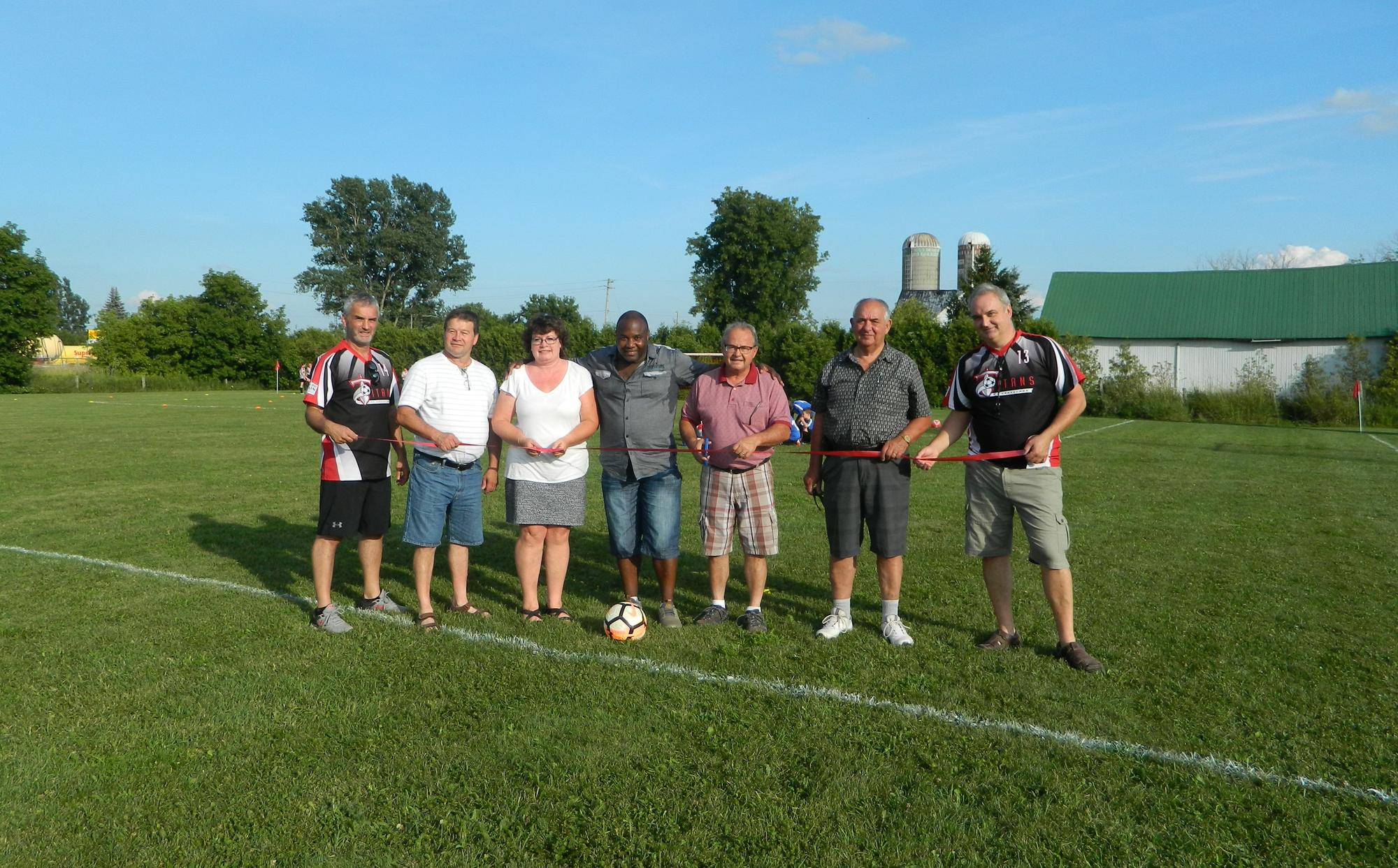 Official opening of the Ste-Rose Park soccer field