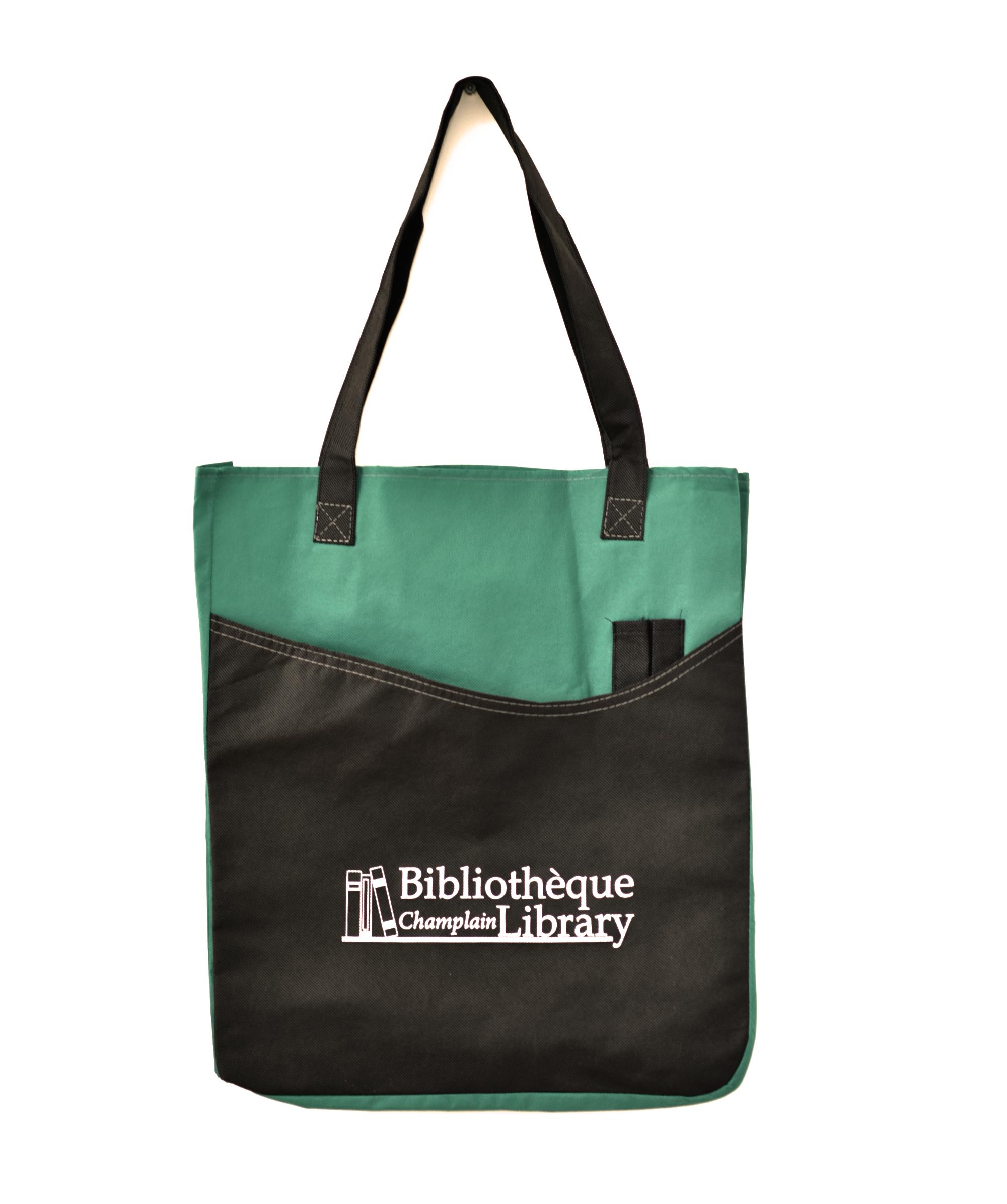 September is Library Card Sign-up Month at the Champlain Library; sign up and get a free bag!