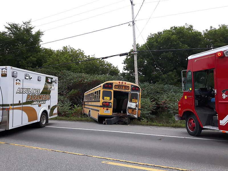 Tractor trailer driver charged with careless driving following accident involving school bus