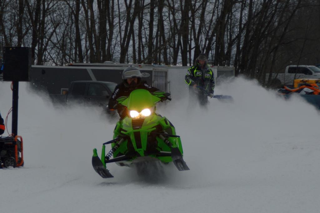 8th annual snowmobile drags on snow and ice