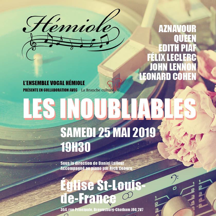 “Les Inoubliables” – Hémiole’s Spring Concert on May 25 will help flood victims