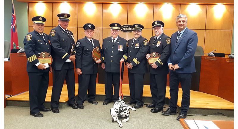 Vankleek Hill firefighters acknowledged for service milestones
