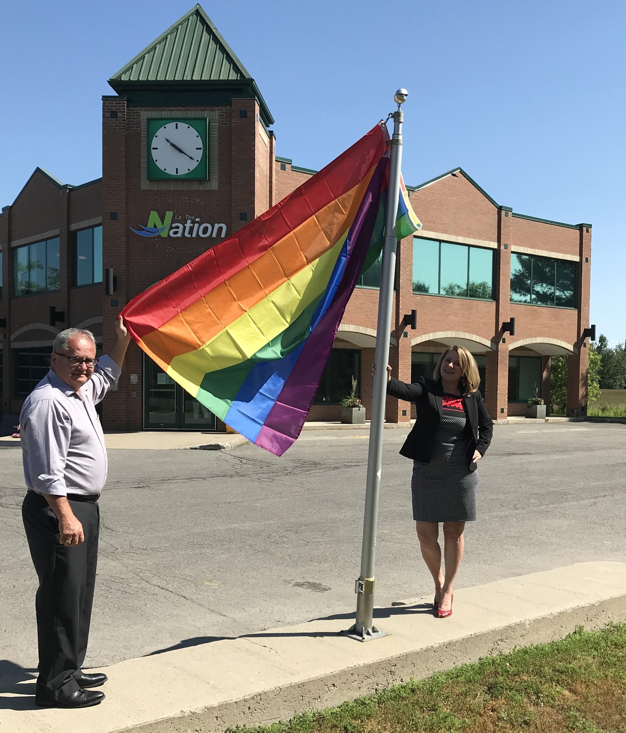 The Nation Municipality raises the Pride flag