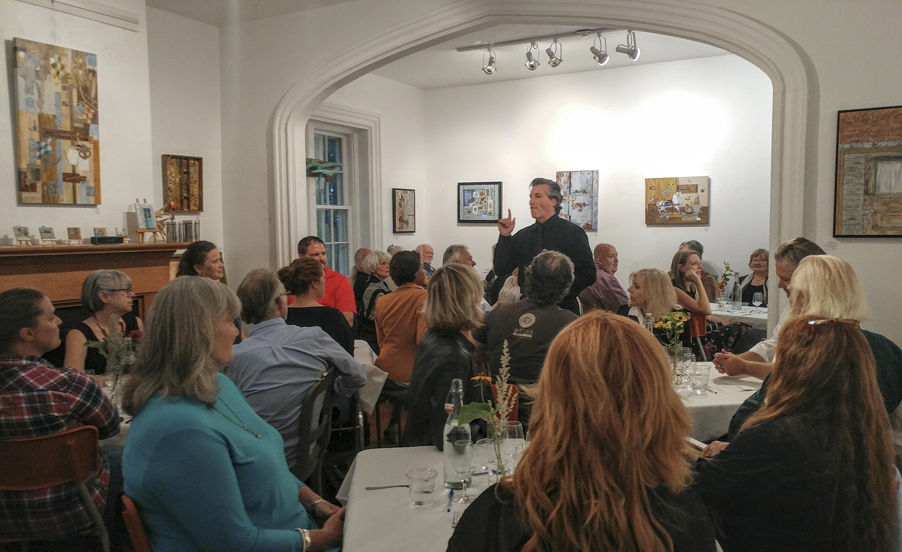 Sold-out crowd for wine-pairing event at Arbor Gallery