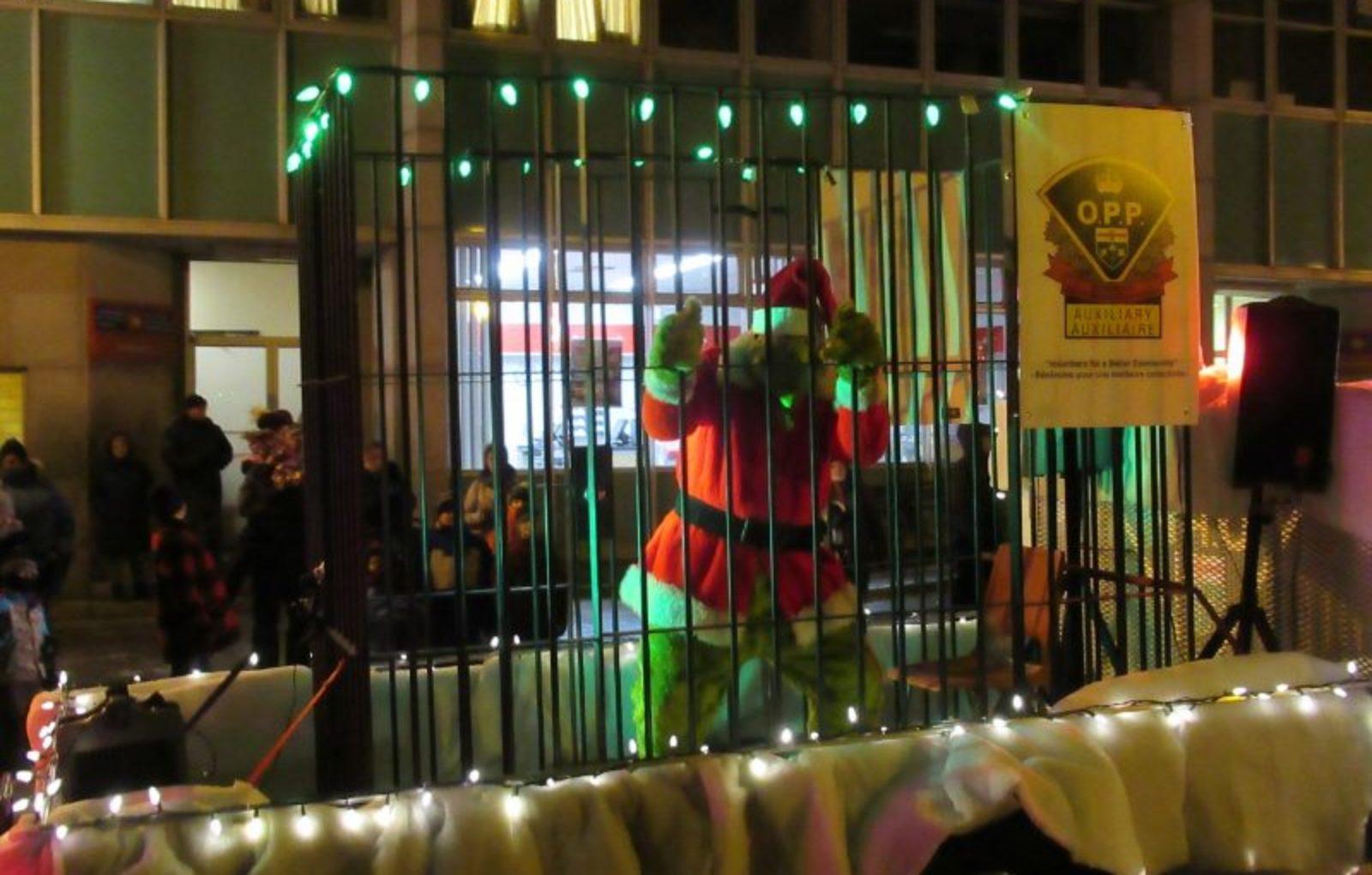 The Grinch in jail