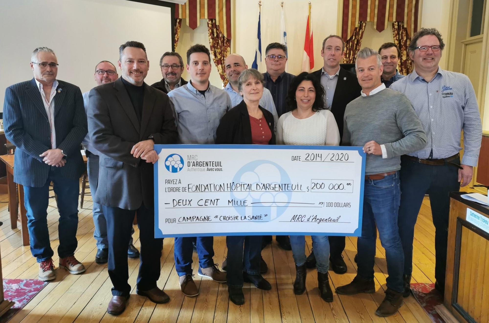 MRC pays final instalment of $200,000 donation to the Argenteuil Hospital Foundation
