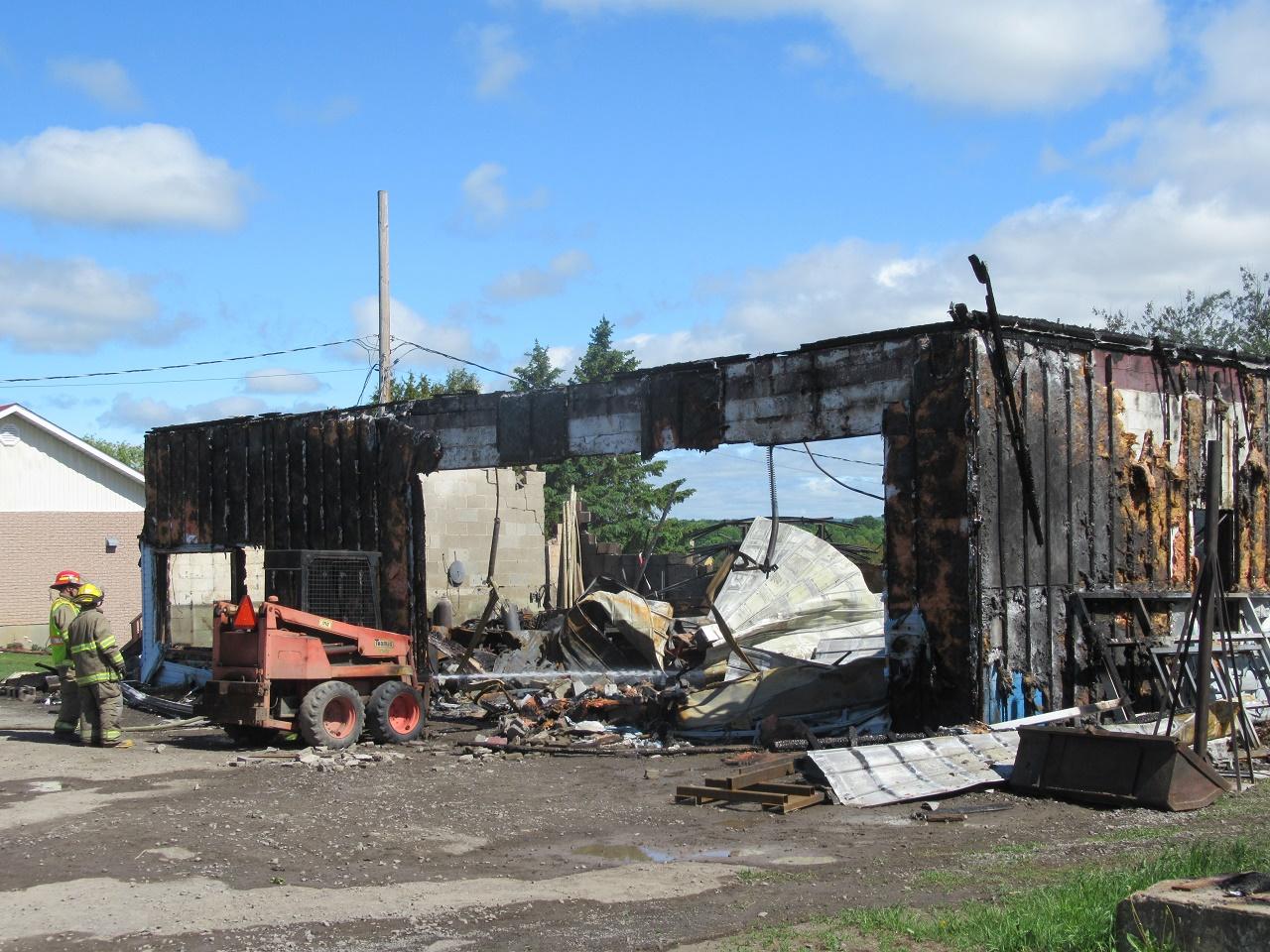 OPP, Fire Marshal investigating cause of garage fire in Chute-à-Blondeau
