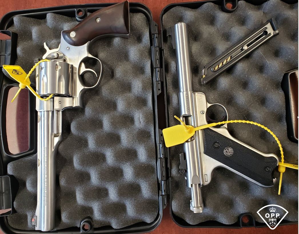 Hawkesbury OPP recover handguns while at a domestic incident