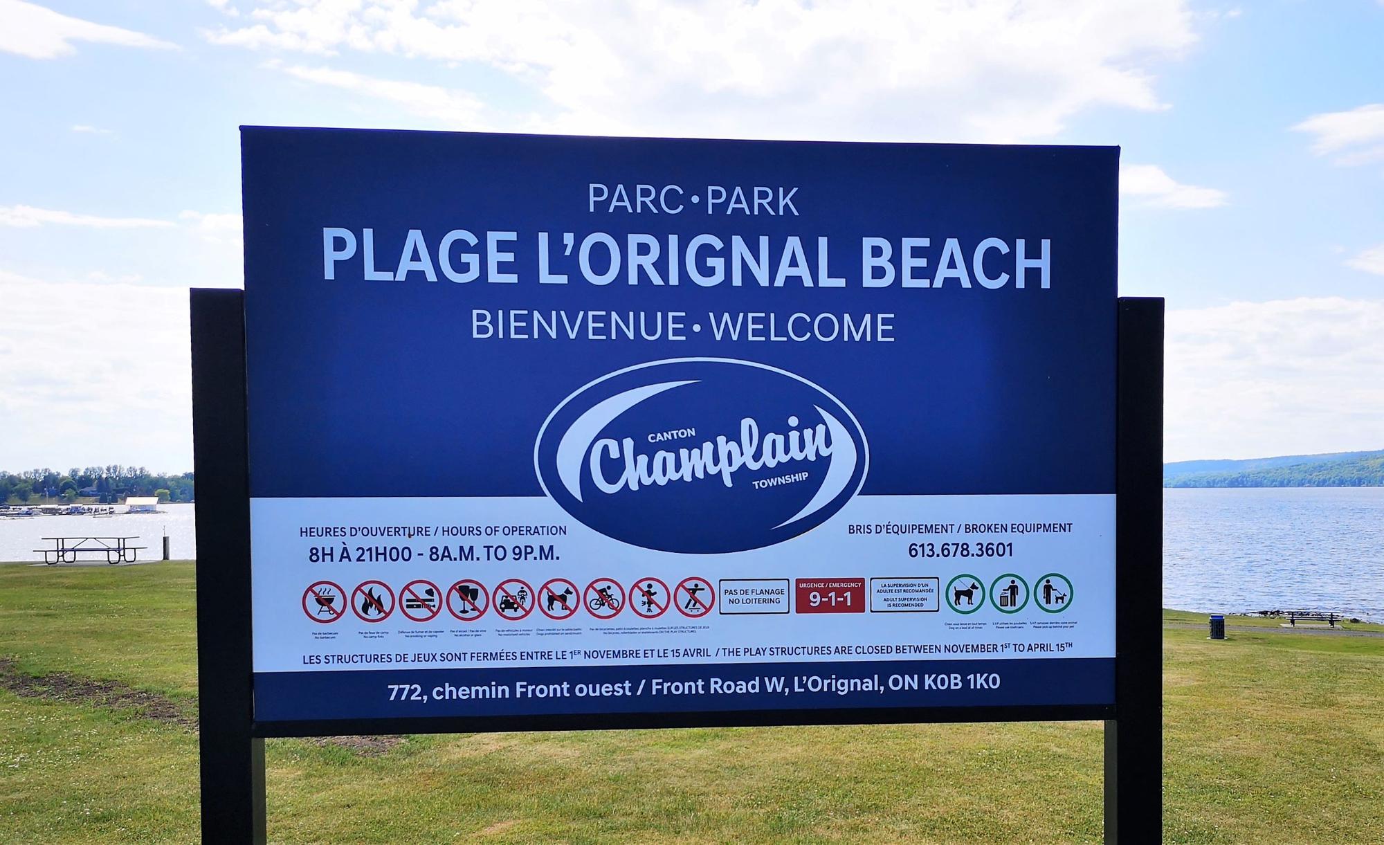 L’Orignal Beach open to Champlain residents, township working with EOHU on easing restrictions for visitors