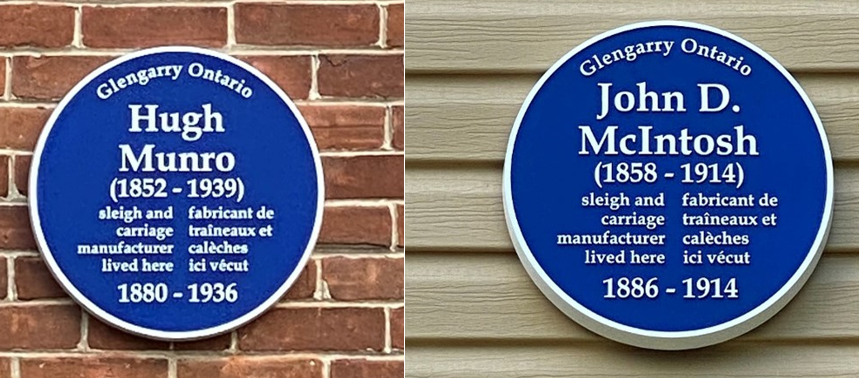 Township of North Glengarry unveils plaques to honor Alexandria carriage company founders John D. McIntosh and Hugh Munro