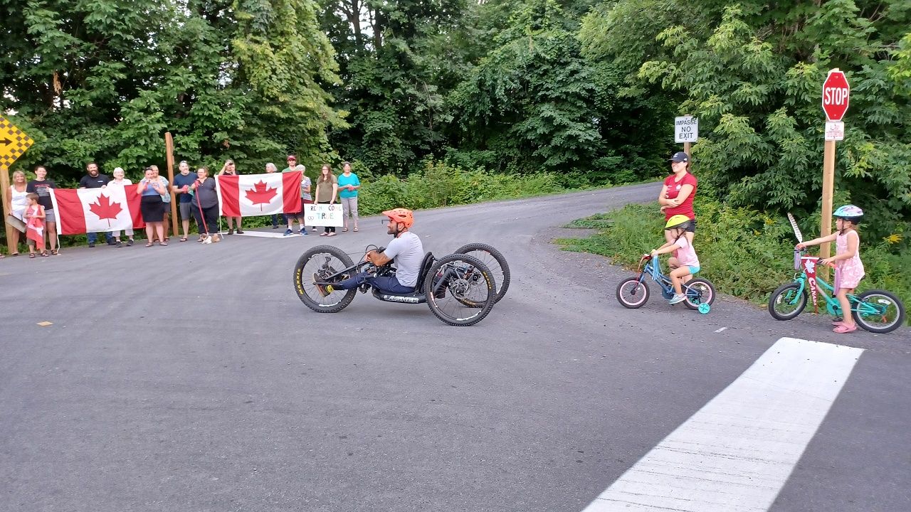 Neighbours, family and friends give community send-off to para-cyclist Joey Desjardins