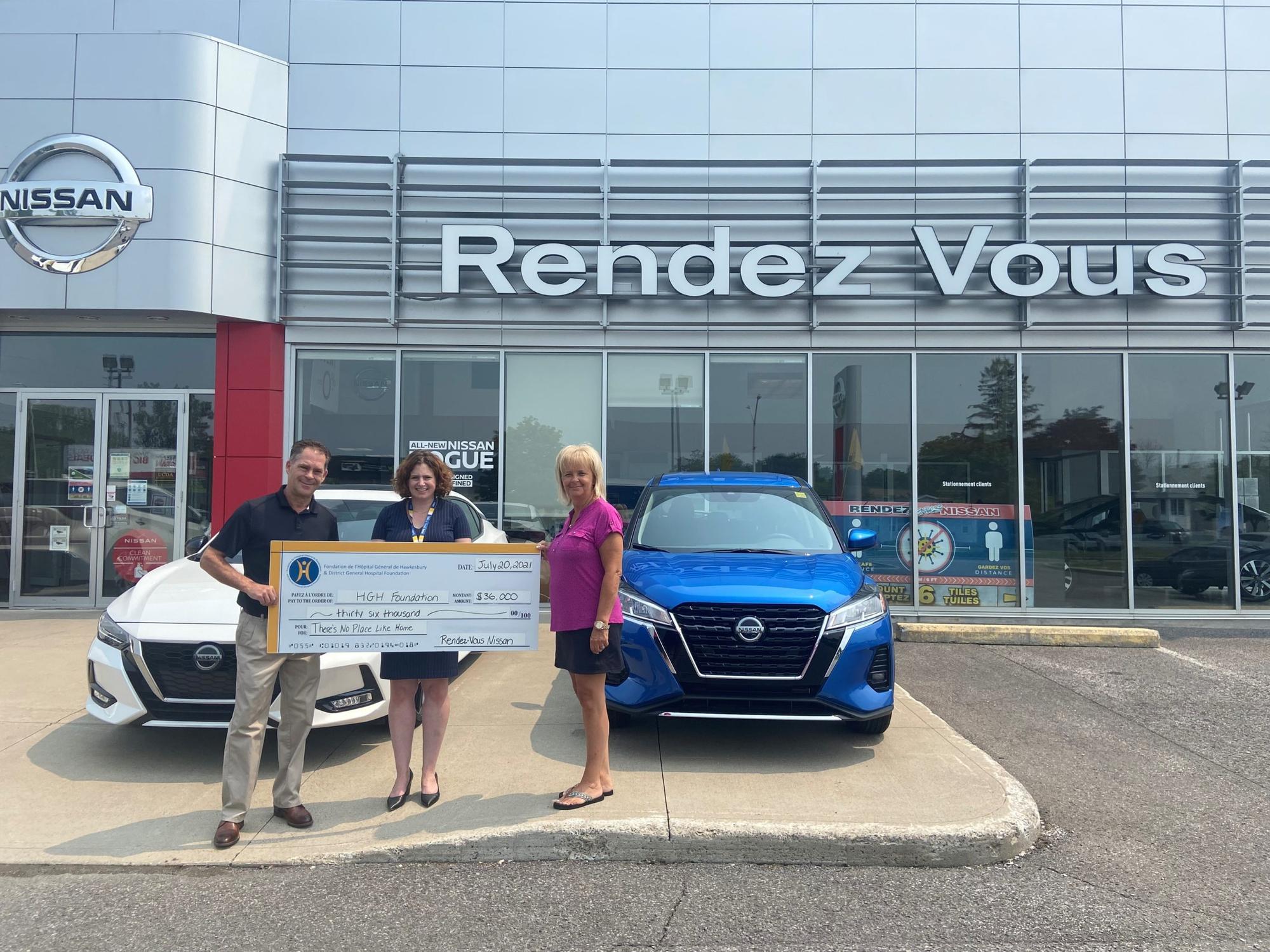 Rendez-Vous Nissan and the Kego Family Donate $36,000 to the HGH Foundation’s new campaign, ‘There’s No Place Like Home’