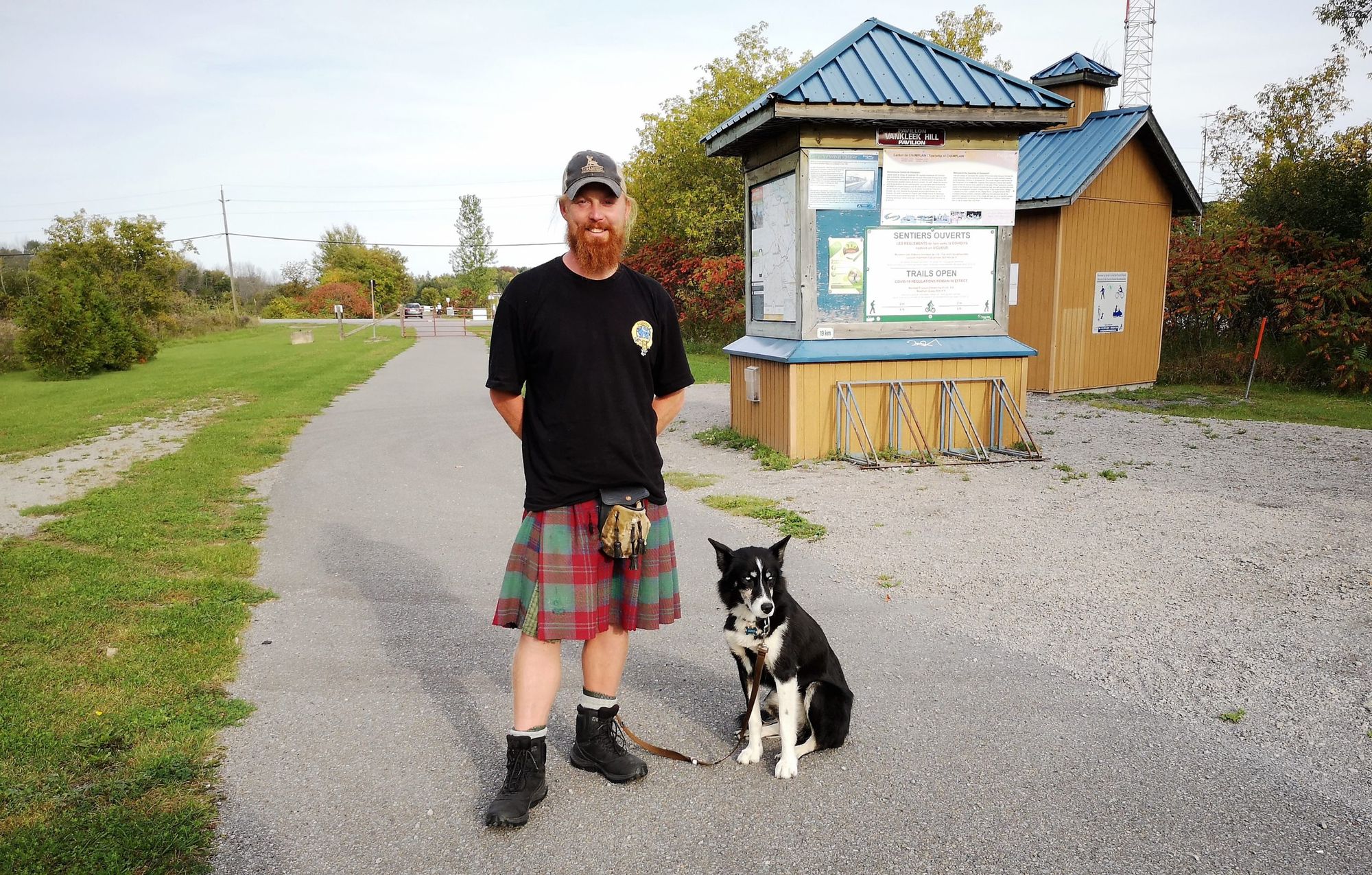 Scottish adventurer walking across Canada with his dog visits region