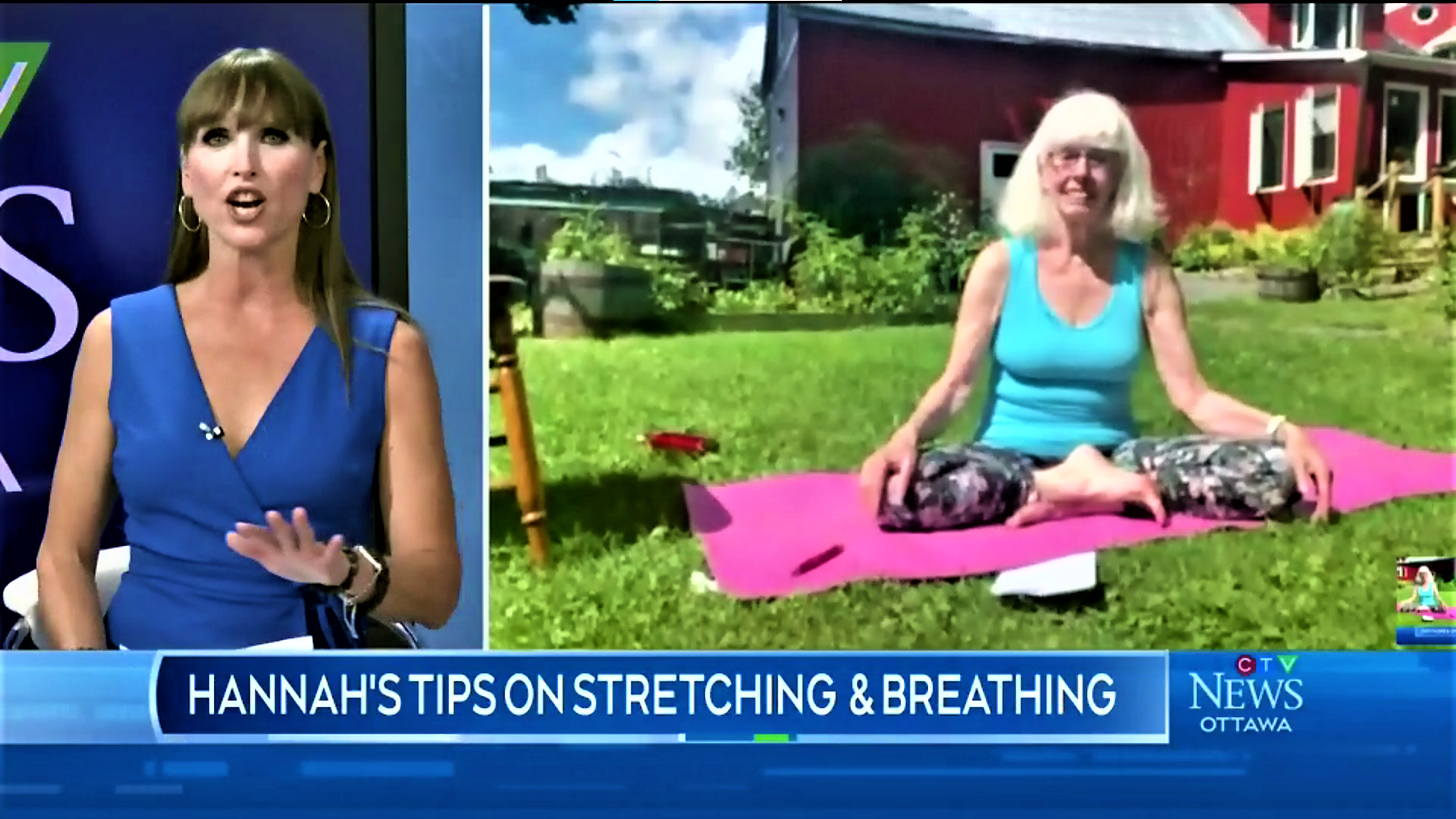 Vankleek Hill yoga instructor Hannah Hamsa makes appearance on CTV Ottawa newscast