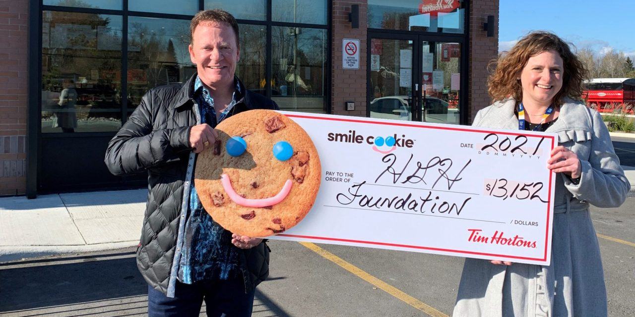 Tim Hortons donates $13,152 to the HGH Foundation, through 2021 Smile Cookie Campaign