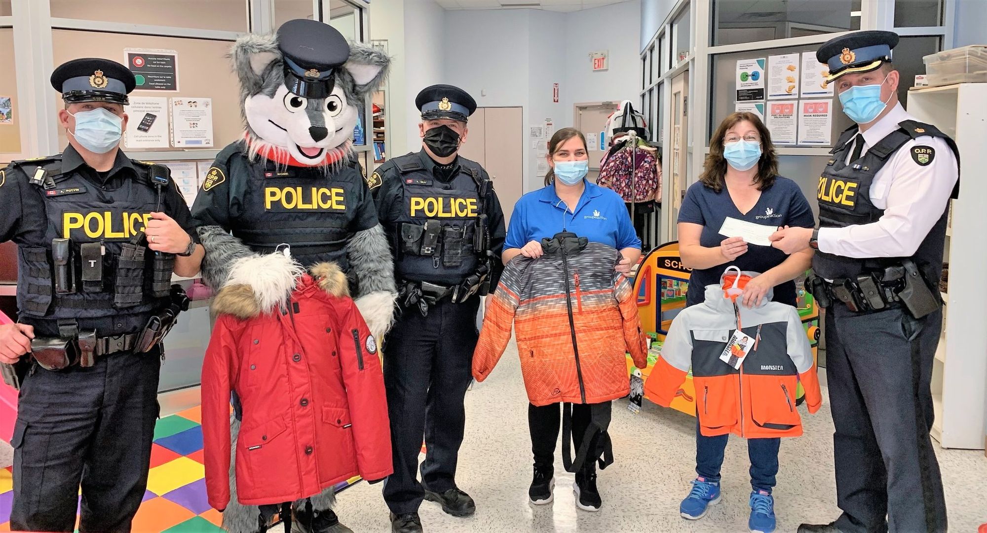 Hawkesbury OPP presents donations to local food banks, snowsuit fund