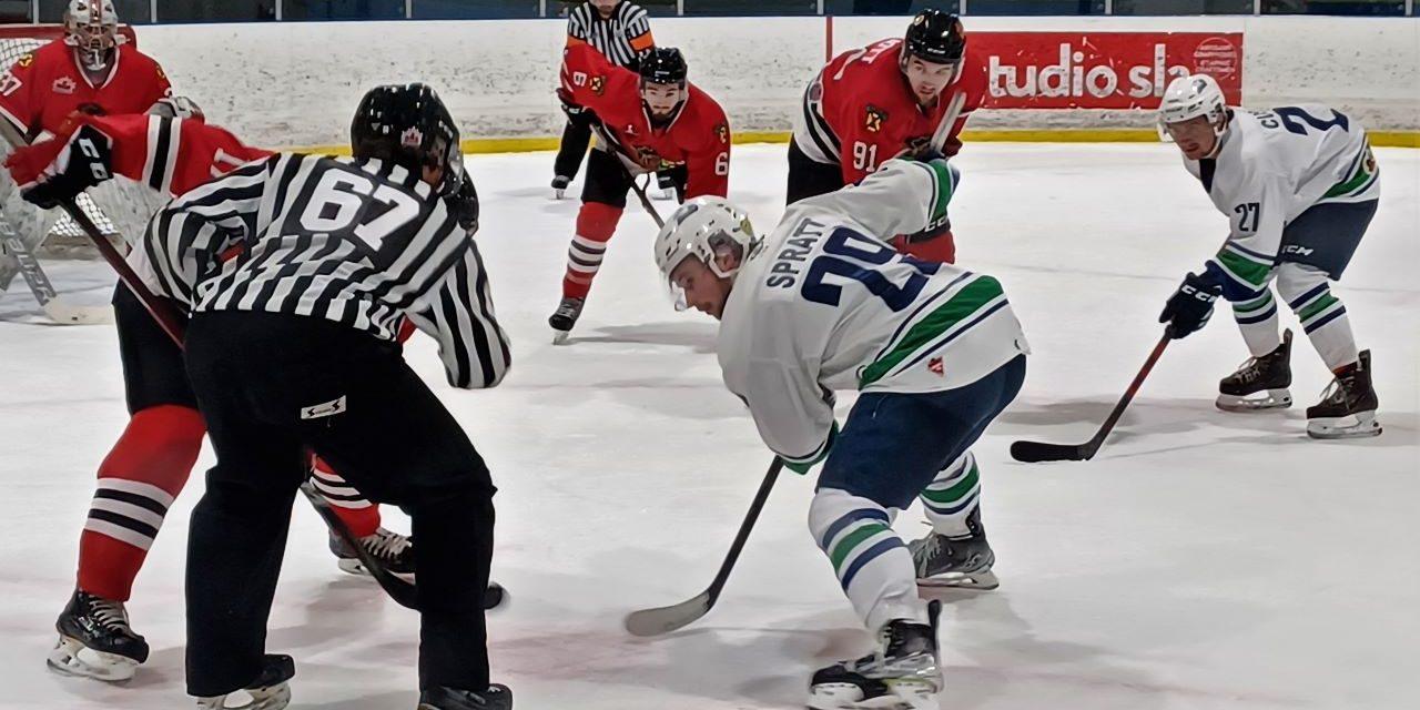 Hawks charge back from two goals down for 4-3 overtime win in Game 1 of CCHL semi finals