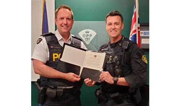 Hawkesbury OPP officer receives Deputy Commissioner’s Citation for search and rescue efforts