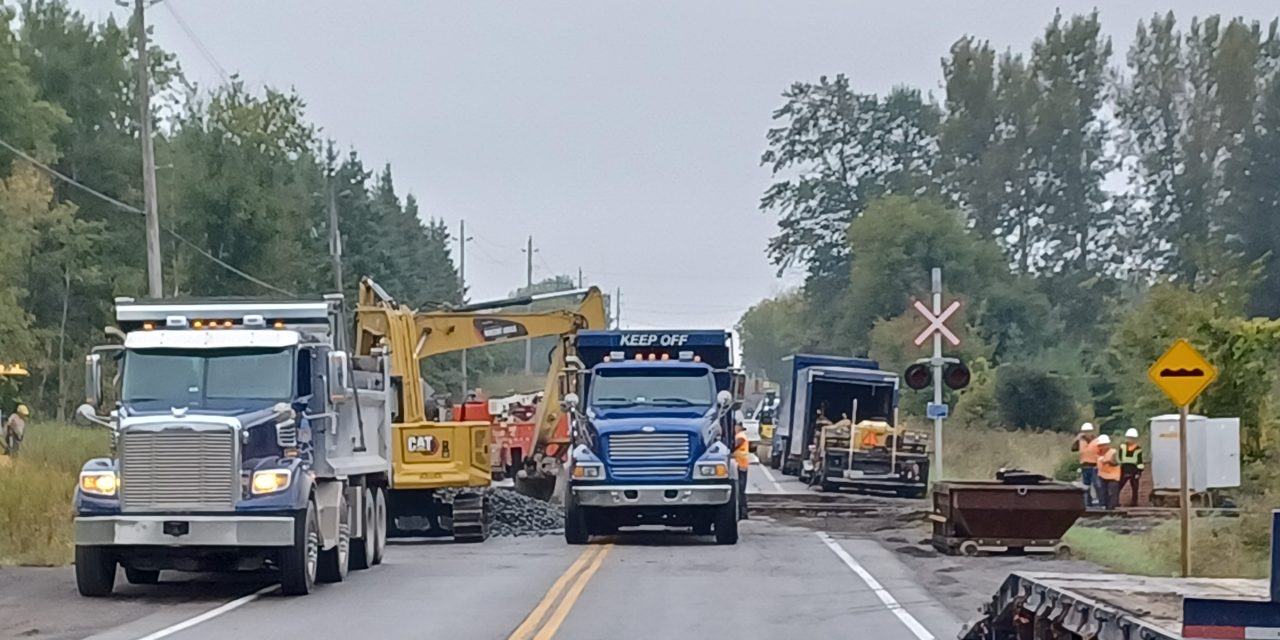 Railway work causes day-long detour on Highway 34