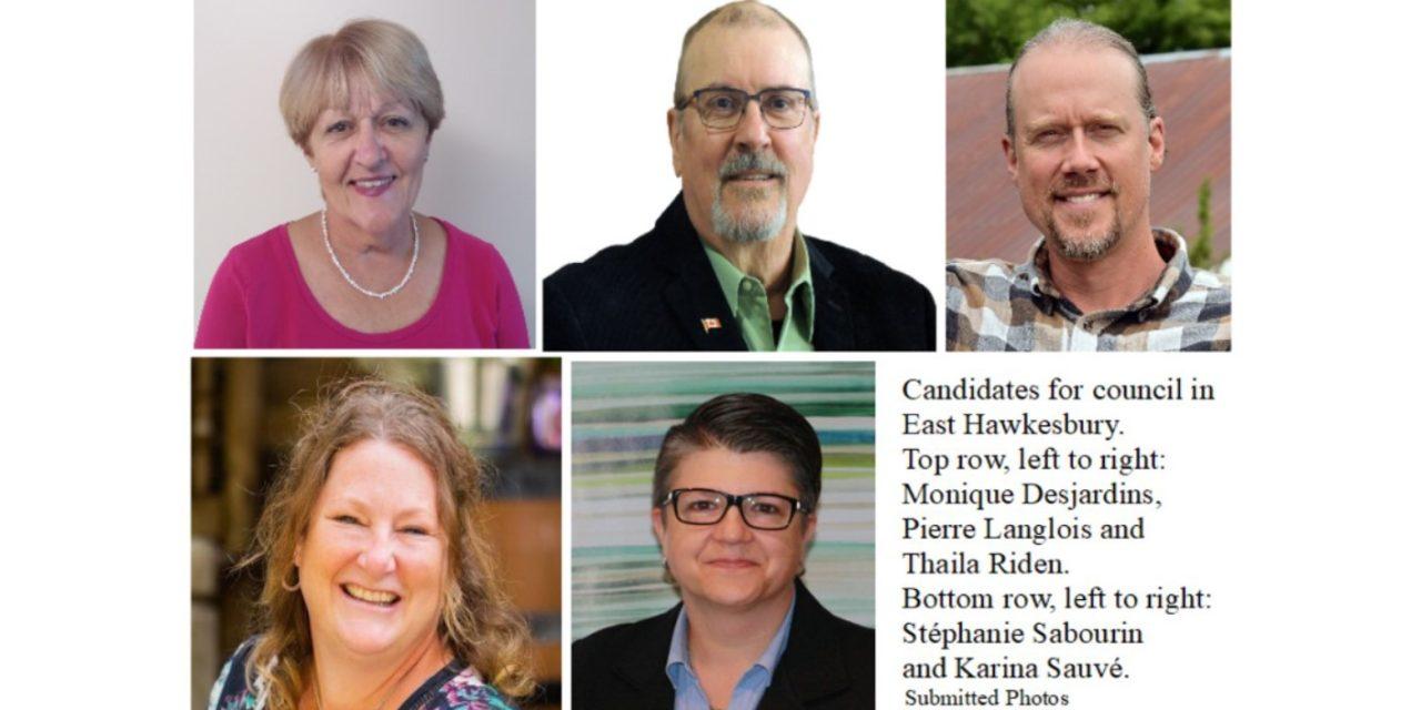 Five candidates in the running for councillor in East Hawkesbury