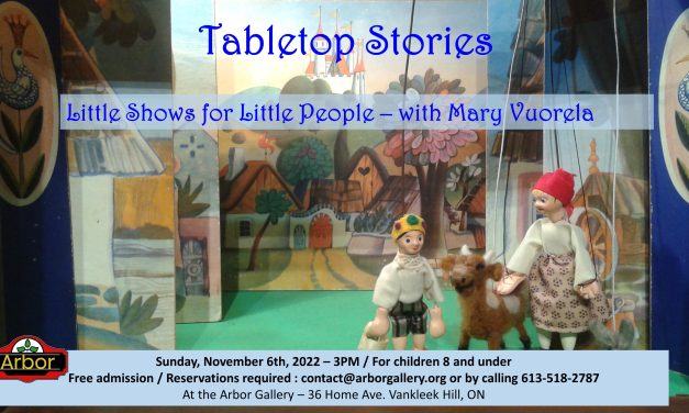 Free live puppet show at Arbor Gallery