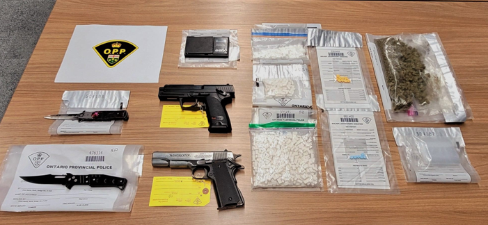 Hawkesbury man charged after OPP search warrant turns up drugs, replica firearms