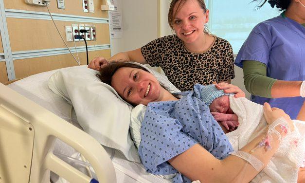 Baby born one month early to Ukrainian couple waiting to be together again