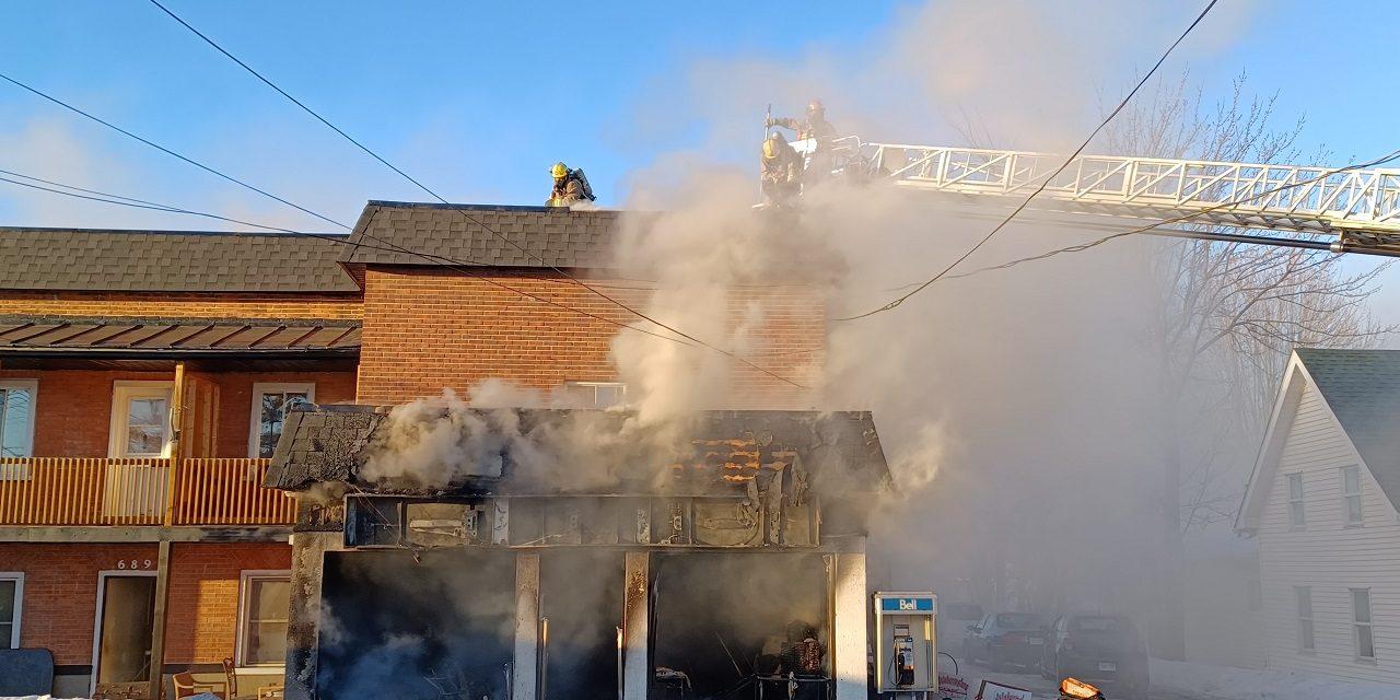 Fire consumes Hawkesbury building