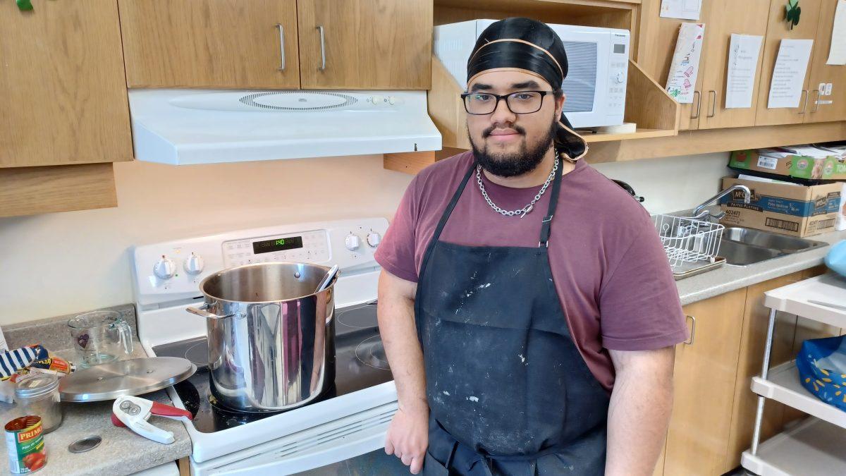 VCI student cooking at provincial competition