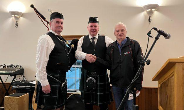 Alexandria Legion supports pipe band