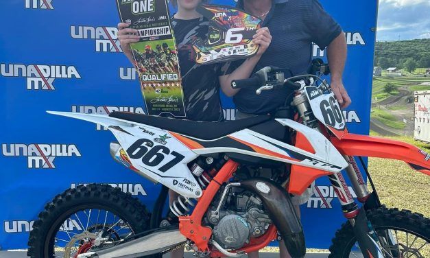 Local racer Tyler Kirby competing in Amateur National Motocross Championship