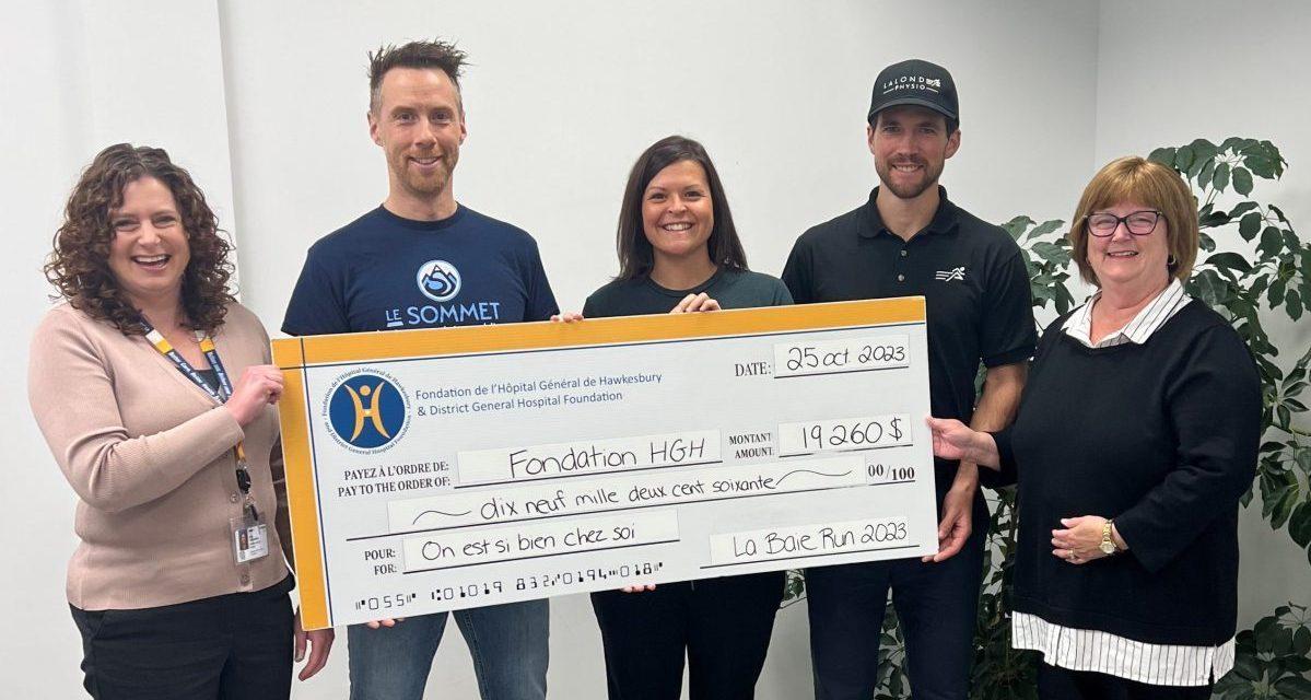 La Baie Run presents $19,260 to HGH Foundation