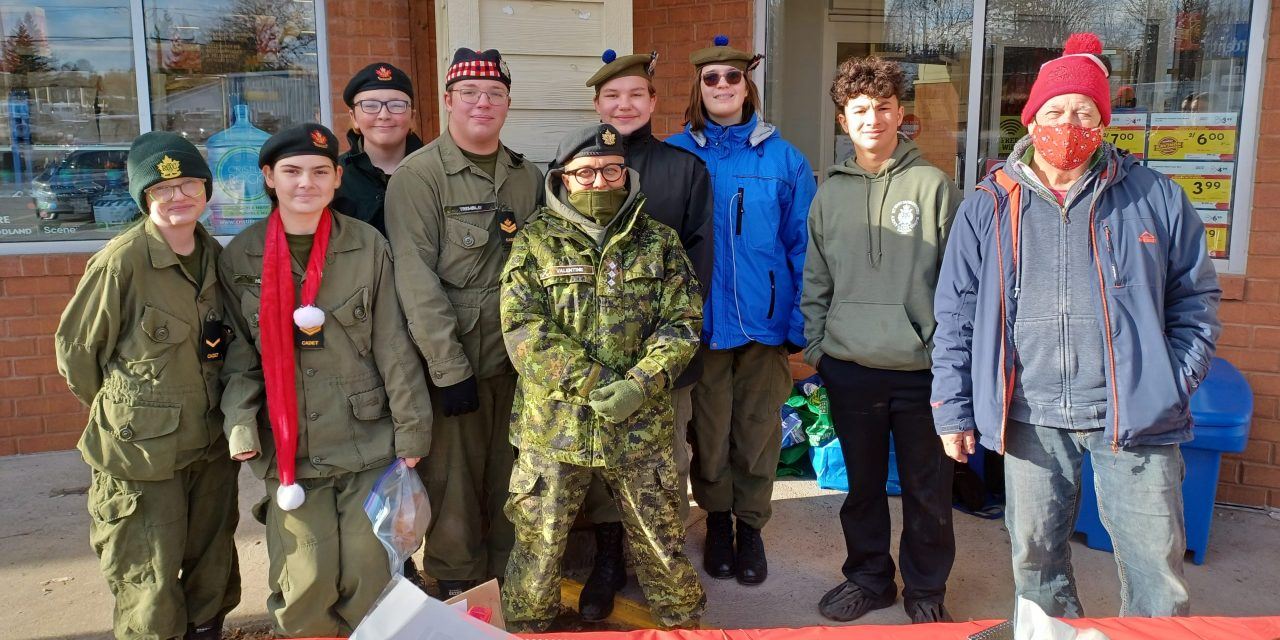 Cadets and cops collect for food banks